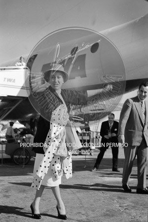 llegada de Gloria Swanson a Barajas