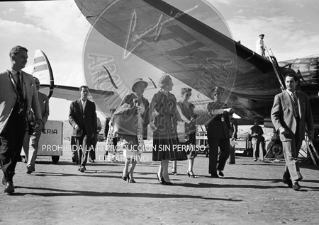 llegada de Gloria Swanson a Barajas