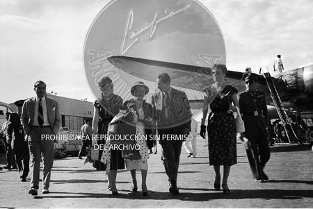 llegada de Gloria Swanson a Barajas
