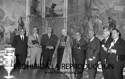 Audiencia de Franco al Cardenal Herrera Oria