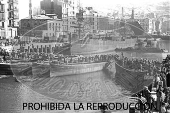 Entrada de los nacionales en Bilbao