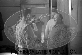 Franco visita el hospital de Burgos