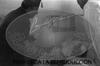 Franco visita el hospital de Burgos