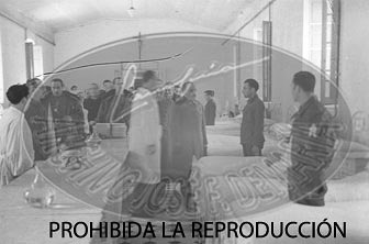 Franco visita el hospital de Burgos