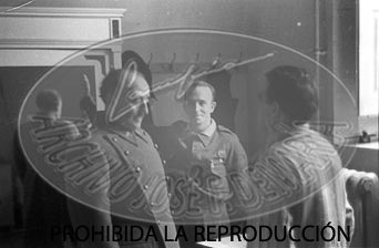 Franco visita el hospital de Burgos