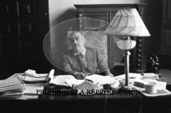 Franco en el centro de operaciones