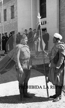 Inauguracion EAJ 101. Franco en el Campo de la Victoria