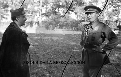 Frente de Aragón, Franco montando a caballo