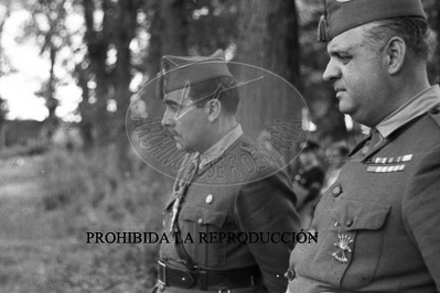 Frente de Aragón, Franco montando a caballo