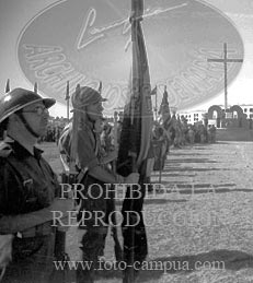Concentracion de la Falange y de la OJE en Sevilla, 1938. Campamento 29 de Octubre