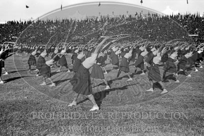 Concentracion de la Falange y de la OJE en Sevilla, 1938. Campamento 29 de Octubre
