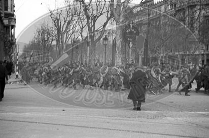 Toma de Barcelona por el Ejército Nacional, calles de Barcelona