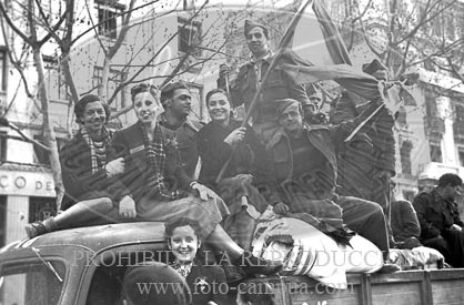 Toma de Barcelona por el Ejército Nacional, calles de Barcelona