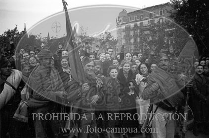 Toma de Barcelona por el Ejército Nacional, calles de Barcelona