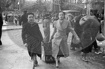 Toma de Barcelona por el Ejército Nacional, calles de Barcelona