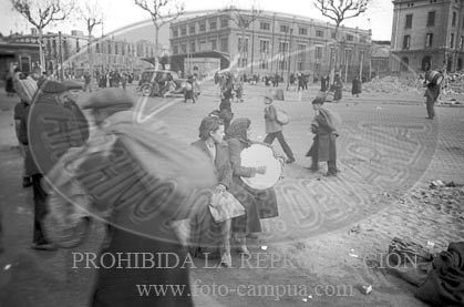 Toma de Barcelona por el Ejército Nacional, calles de Barcelona
