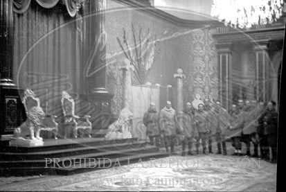 Toma de Barcelona por el Ejército Nacional, calles de Barcelona. Palacio de Pedralbes