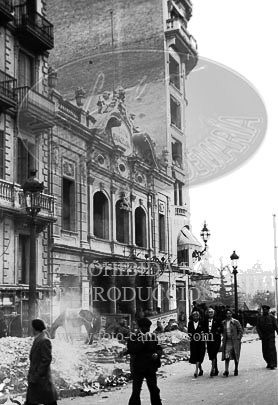 Toma de Barcelona por el Ejército Nacional, calles de Barcelona