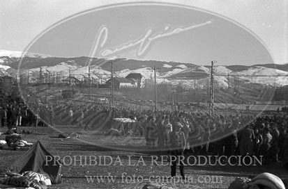 Milicianos y refugiados en Perpignan