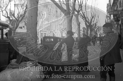 Milicianos y refugiados en Perpignan