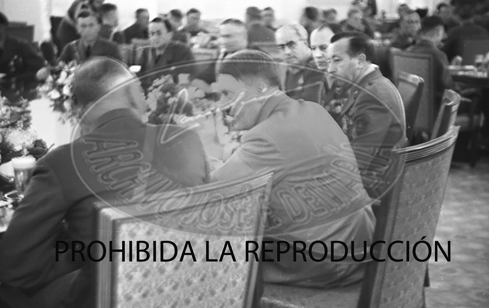 Los generales españoles con Hitler
