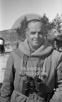 General Varela en el frente de Teruel