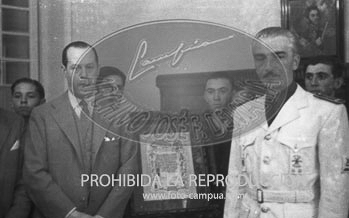 El General Peron Presidente Honorario de Falange Española