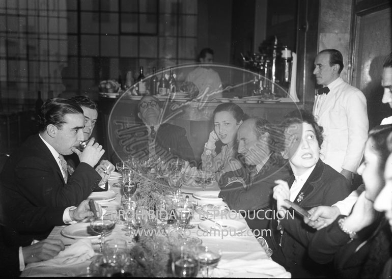Victor de la Serna y Cesar Balsa en una comida en el PMM