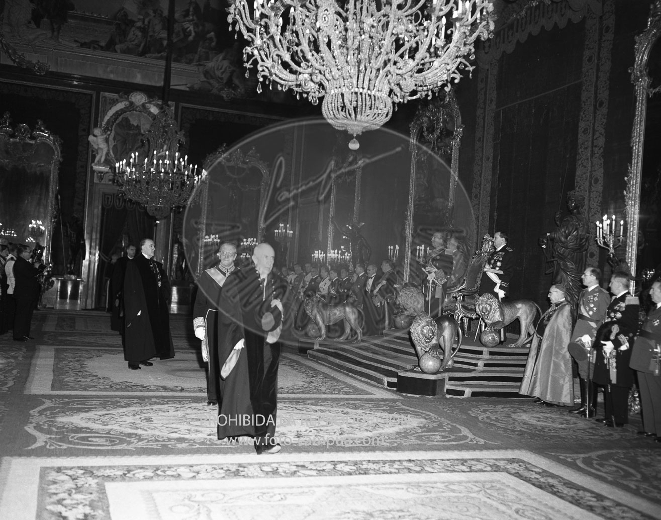 Recepcion en el Palcio de Oriente por el Dia del Caudillo