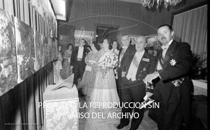 Cena en honor de Franco Ayuntamiento Barcelona.