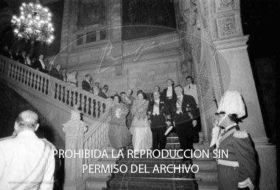 Cena en honor de Franco Ayuntamiento Barcelona.