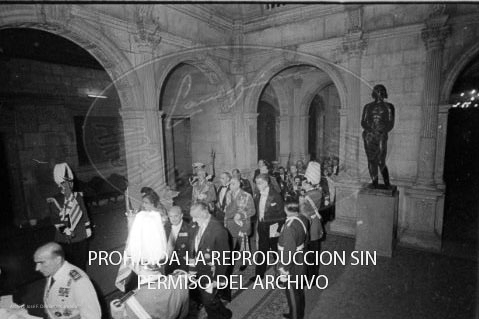 Cena en honor de Franco Ayuntamiento Barcelona.