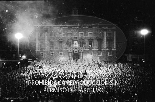 Cena en honor de Franco Ayuntamiento Barcelona.