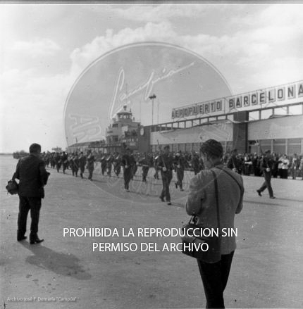 Franco visita las zonas inundadas de Barcelona