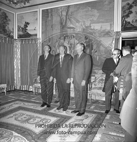 Armstron, Aldring y Collins con Franco