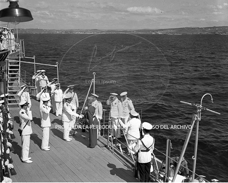 Visita del Rey de Jordania el 5 de septiembre de 1949