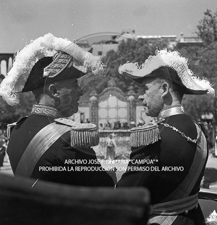 Visita del <presidente de Portugal a España, 1953