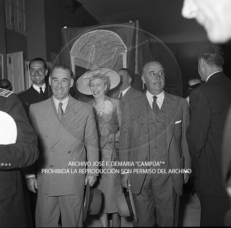 Visita del <presidente de Portugal a España, 1953