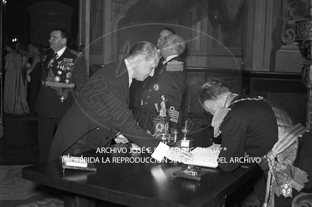Visita del <presidente de Portugal a España, 1953
