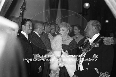 Visita del <presidente de Portugal a España, 1953