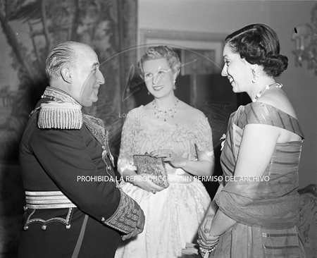 Visita del <presidente de Portugal a España, 1953
