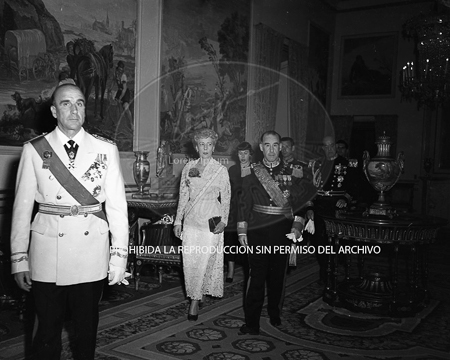Visita del  Presidente de Portugal a España, 1953