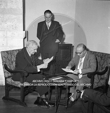 Visita del <presidente de Portugal a España, 1957