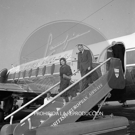 llegada a barajas del Presidente del Libano Camile Chamoun