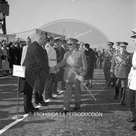 llegada a barajas del Presidente del Libano Camile Chamoun