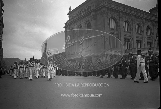 Inauguración del monumento a los Caidos del Baleares 16 junio 1941