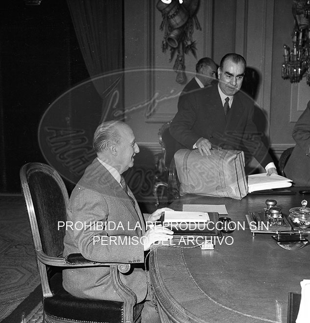 Consejo de Ministros en el Palacio de Pedralbes, mayo 1960