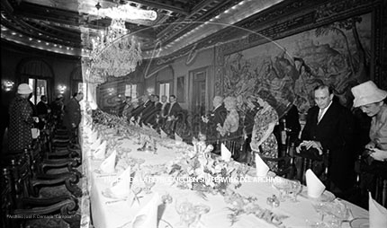 Cena en Pedralbes ofrecida a las autoridades de la ciudad de Barcelona