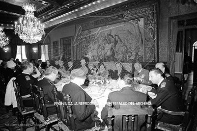 Cena en Pedralbes ofrecida a las autoridades de la ciudad de Barcelona