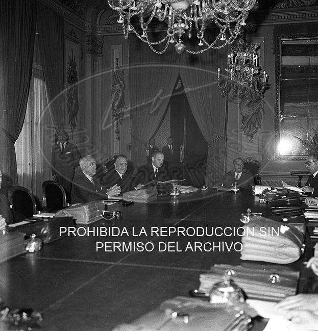 Consejo de Ministros en Pedralbes mayo 1960